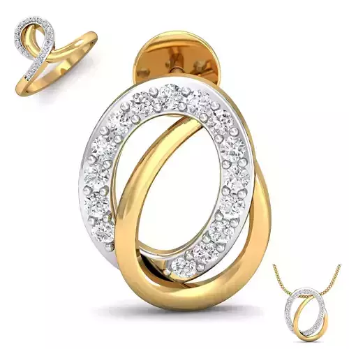 Women ring earrings pendant 3dm stl render detail 3D print model