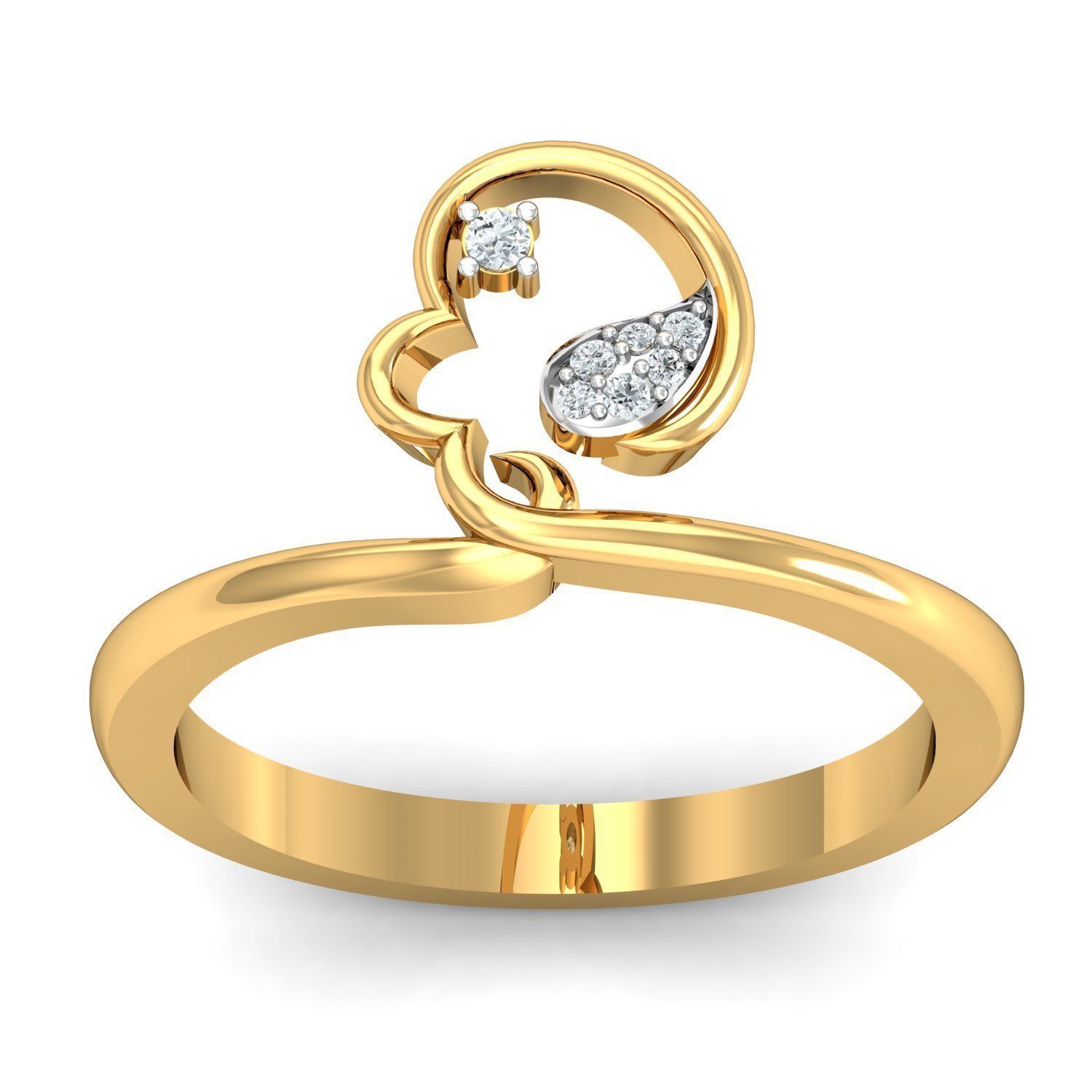 Women ring earrings pendant 3dm stl render detail 3D print model 3D print model_10