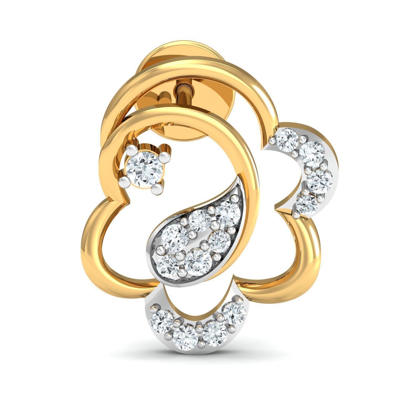 Women ring earrings pendant 3dm stl render detail 3D print model 3D print model_6