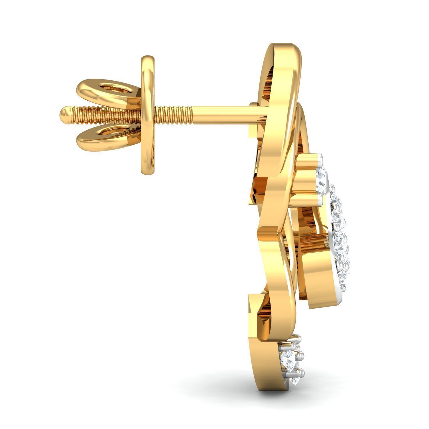 Women ring earrings pendant 3dm stl render detail 3D print model 3D print model_7