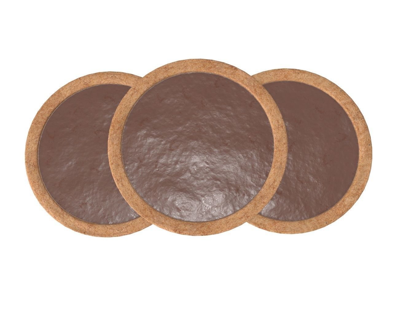 Biscuits with chocolate 3D model_4