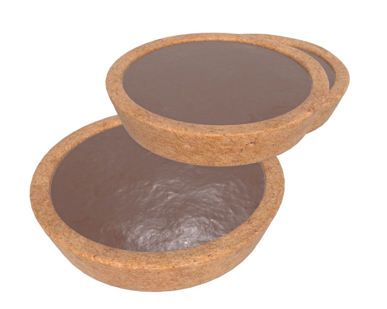 Biscuits with chocolate 3D model_2