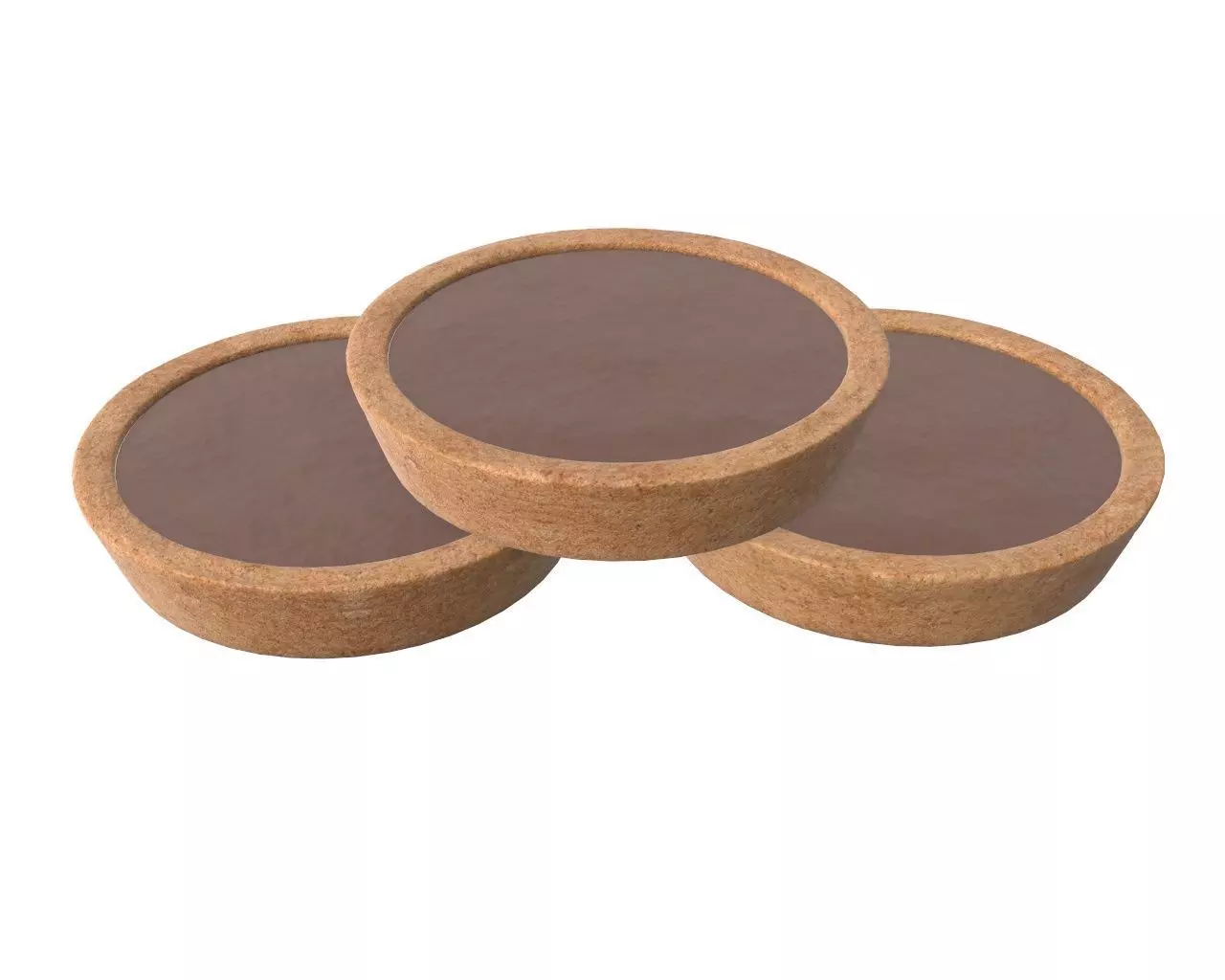 Biscuits with chocolate 3D model_0