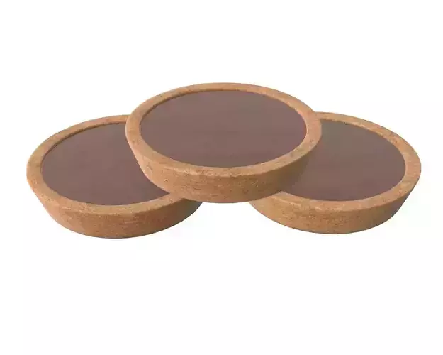 Biscuits with chocolate 3D model