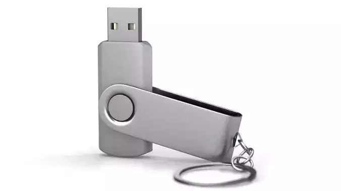 USB Stick Low and High Poly Version 3D Model Low-poly 3D model
