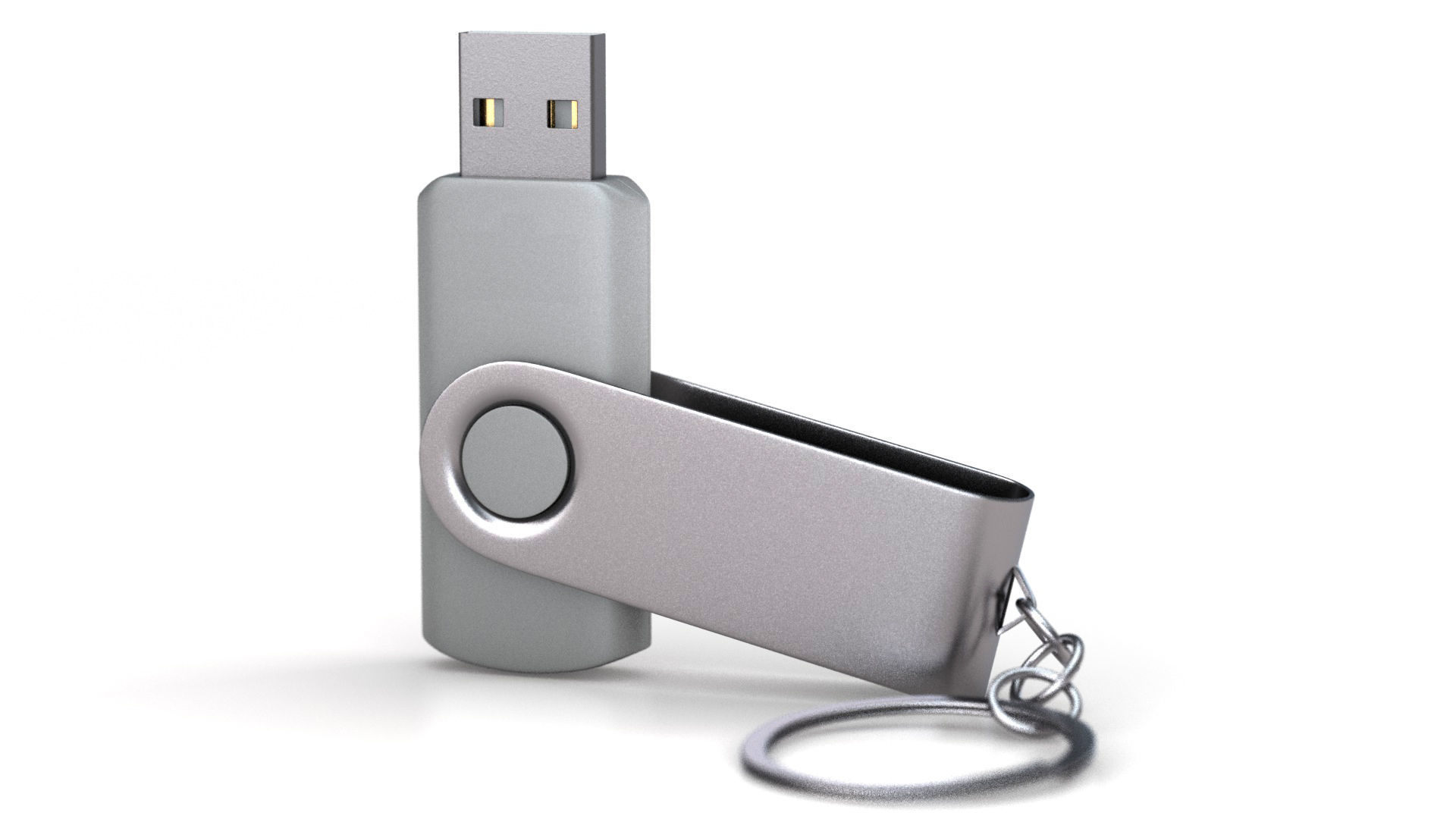 USB Stick Low and High Poly Version 3D Model