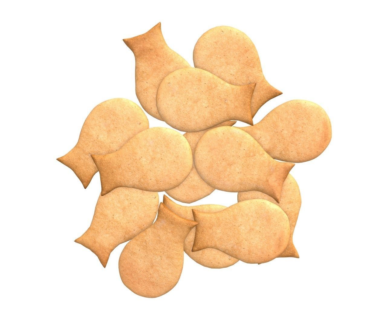 Fish cookie 3D model_4