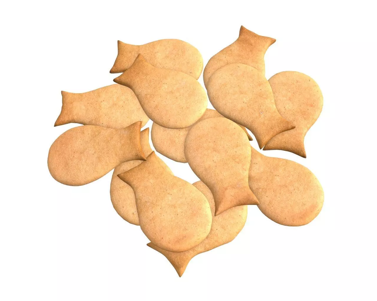 Fish cookie 3D model_0
