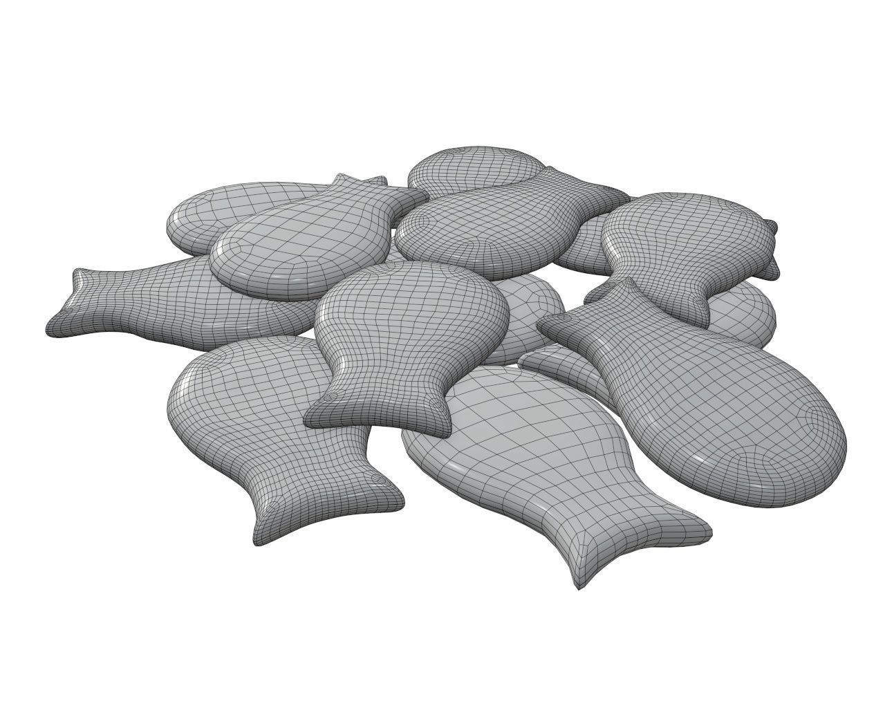 Fish cookie 3D model_6