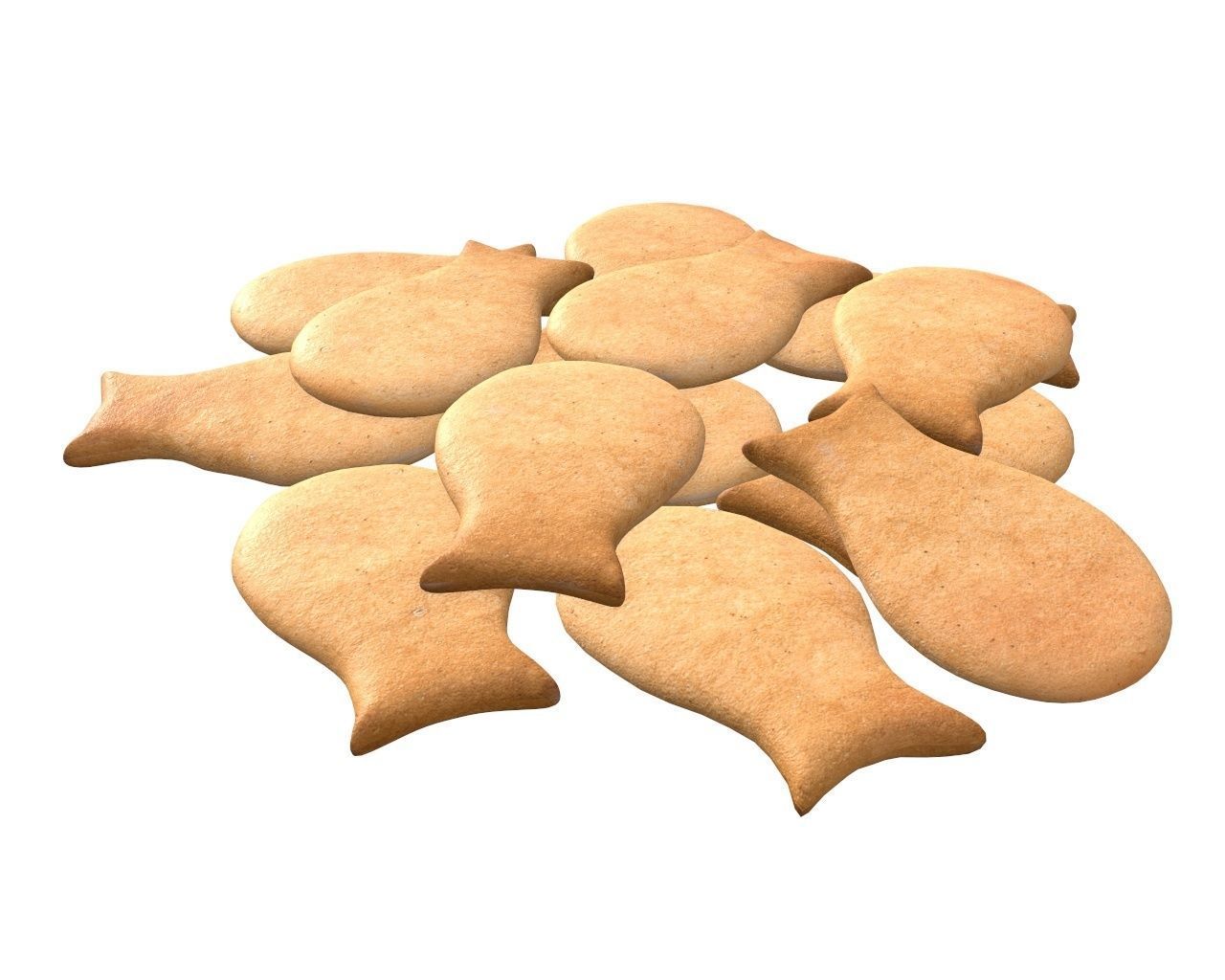 Fish cookie 3D model_2