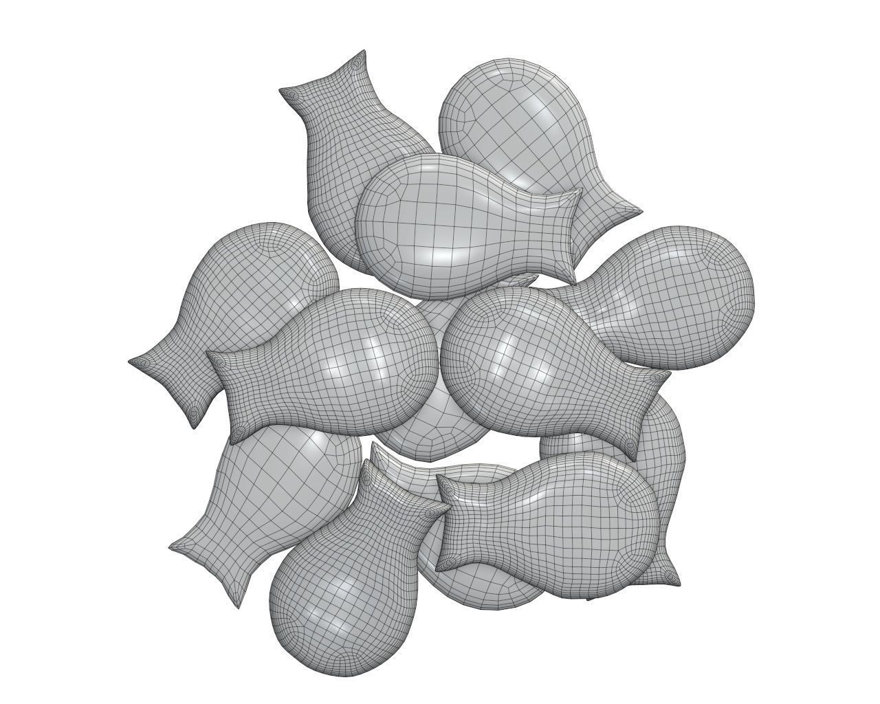 Fish cookie 3D model_8