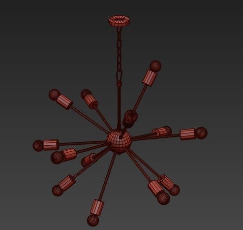 Sputnik Chandelier 60 12 3D model_1