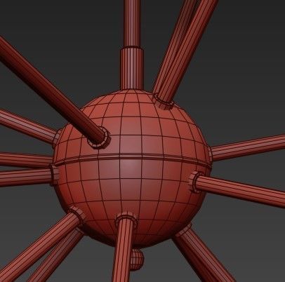 Sputnik Chandelier 60 12 3D model_3