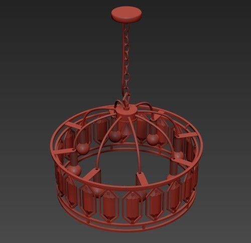 Crystal Pendant 111 3D model_7