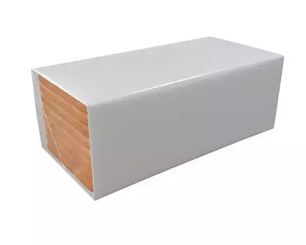 Square cookies with package 3D model
