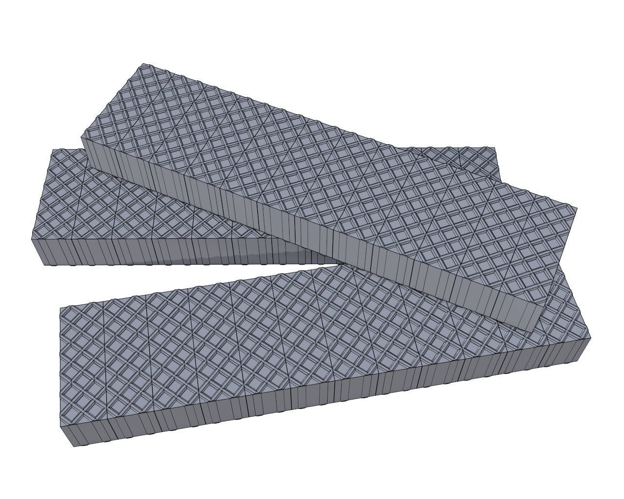 Waffle cake 01 3D model_7