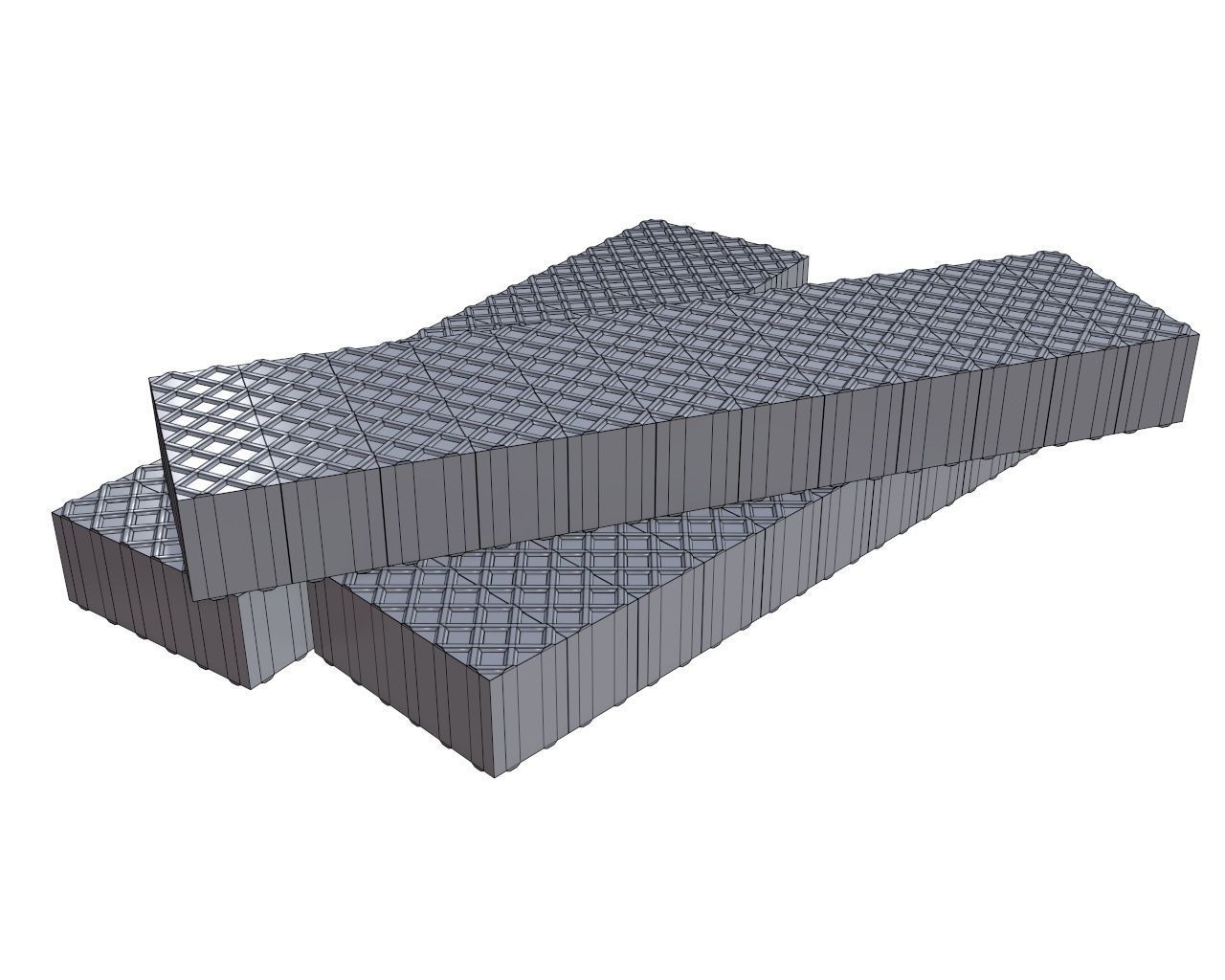 Waffle cake 01 3D model_8