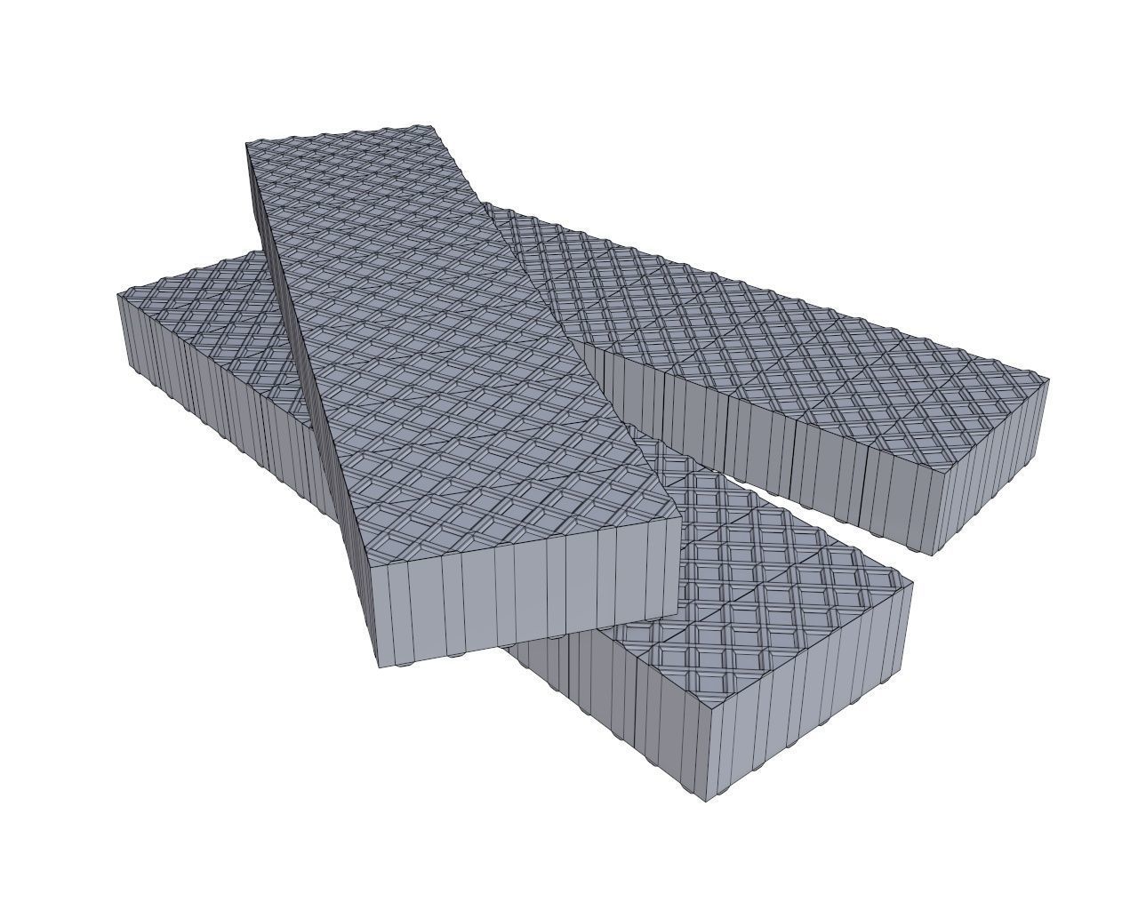 Waffle cake 01 3D model_6