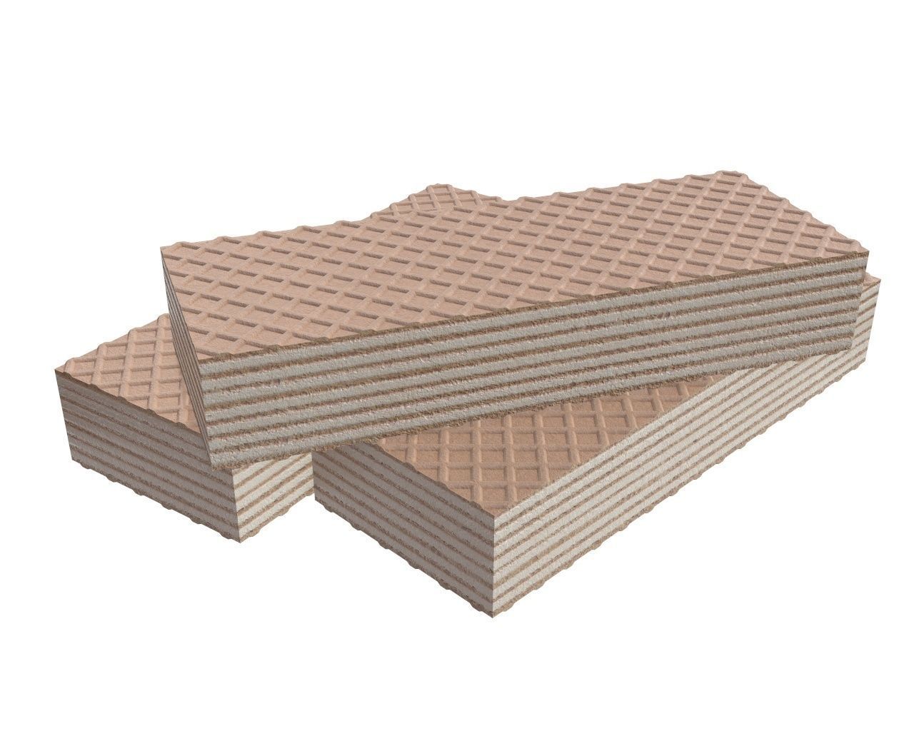 Waffle cake 02 3D model_4