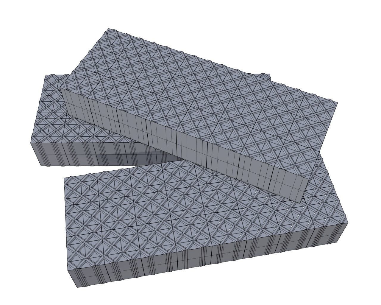 Waffle cake 02 3D model_7