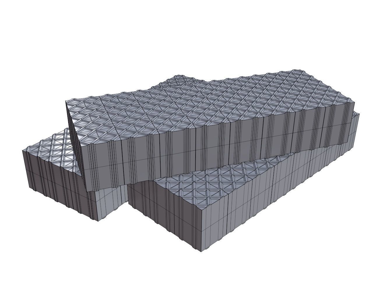 Waffle cake 02 3D model_8