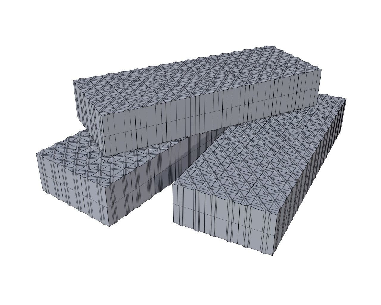 Waffle cake 02 3D model_5