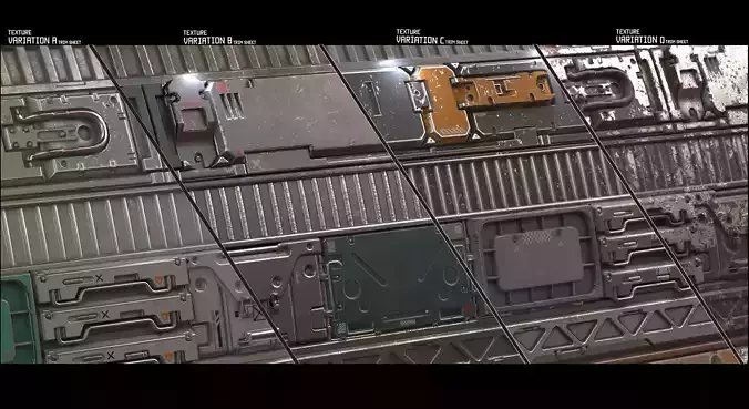 Sci Fi trim sheet textures 01 Texture