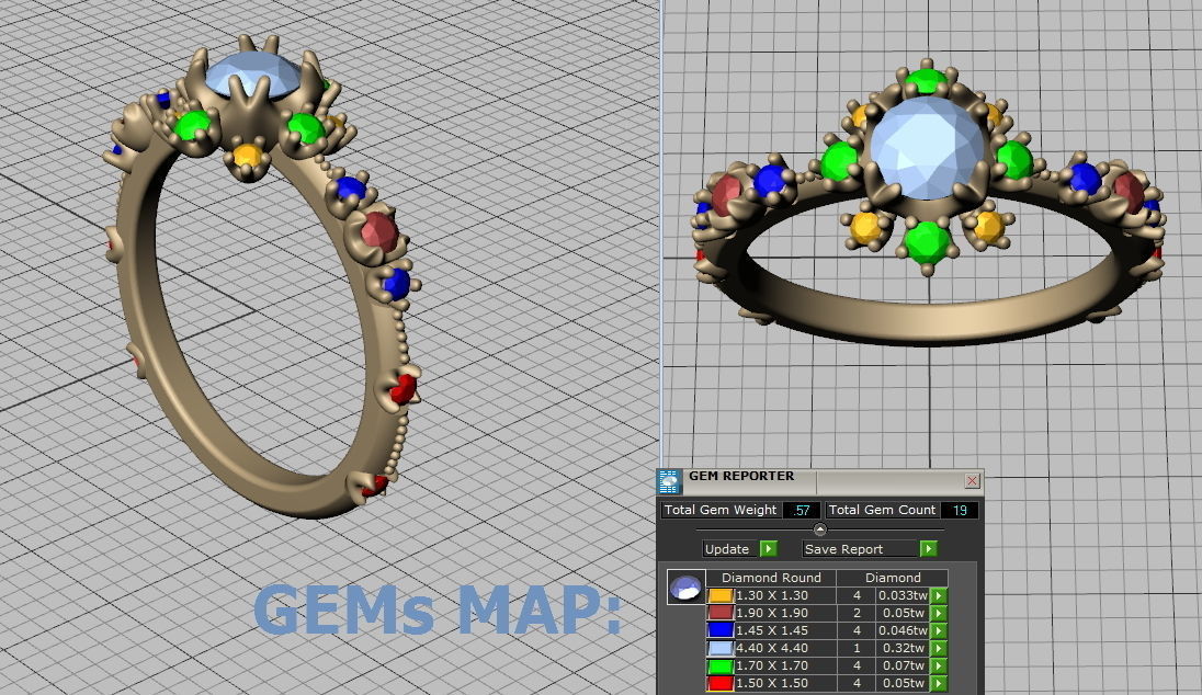 Aria Ring Own design Engagement ring 3dmodel 3D print model_10