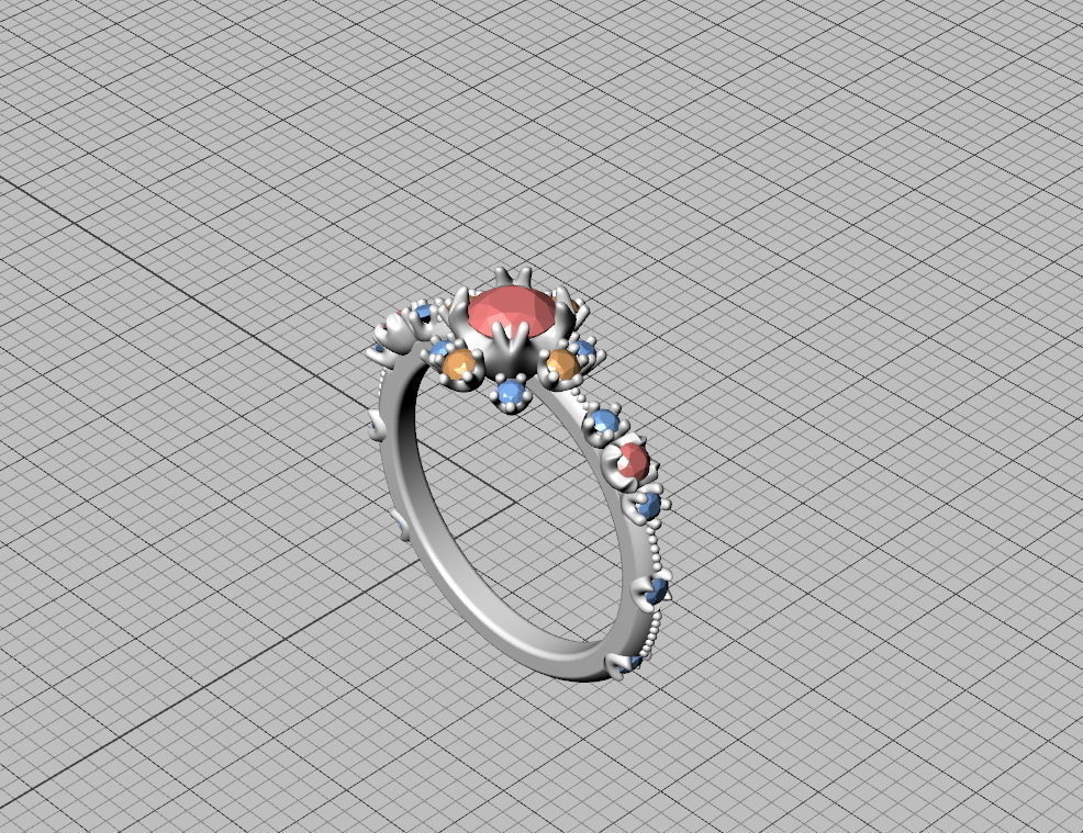 Aria Ring Own design Engagement ring 3dmodel 3D print model_5