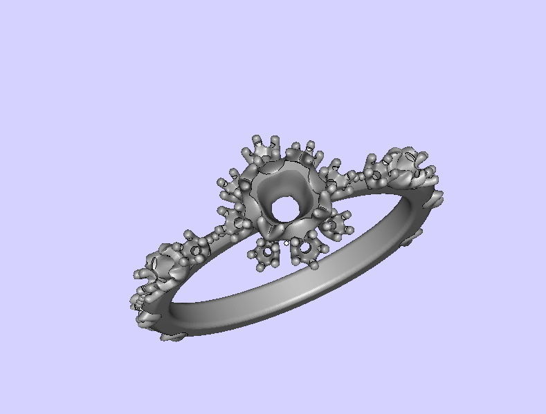 Aria Ring Own design Engagement ring 3dmodel 3D print model_8