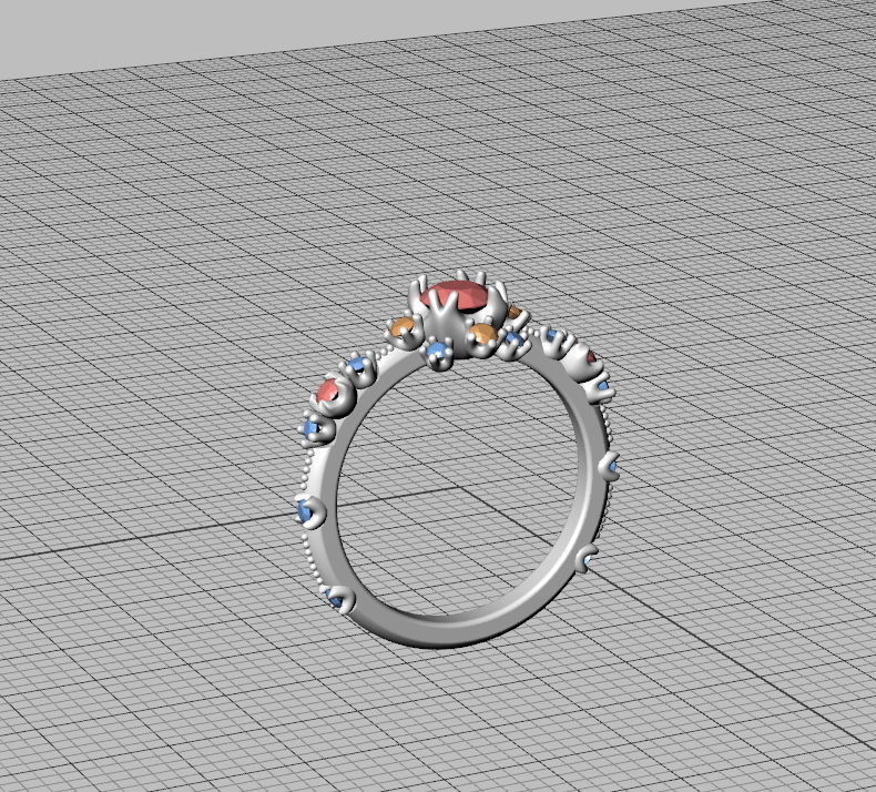 Aria Ring Own design Engagement ring 3dmodel 3D print model_6