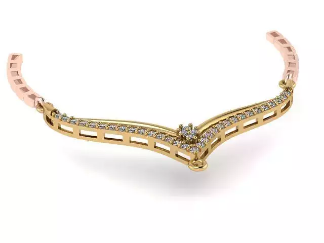 NECKLACE gold and rose gold with diamonds