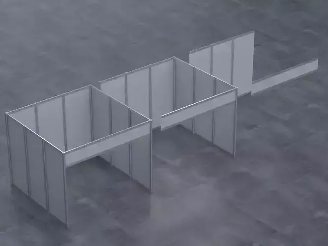 Modular Exhibition Stands Base Free 3D model