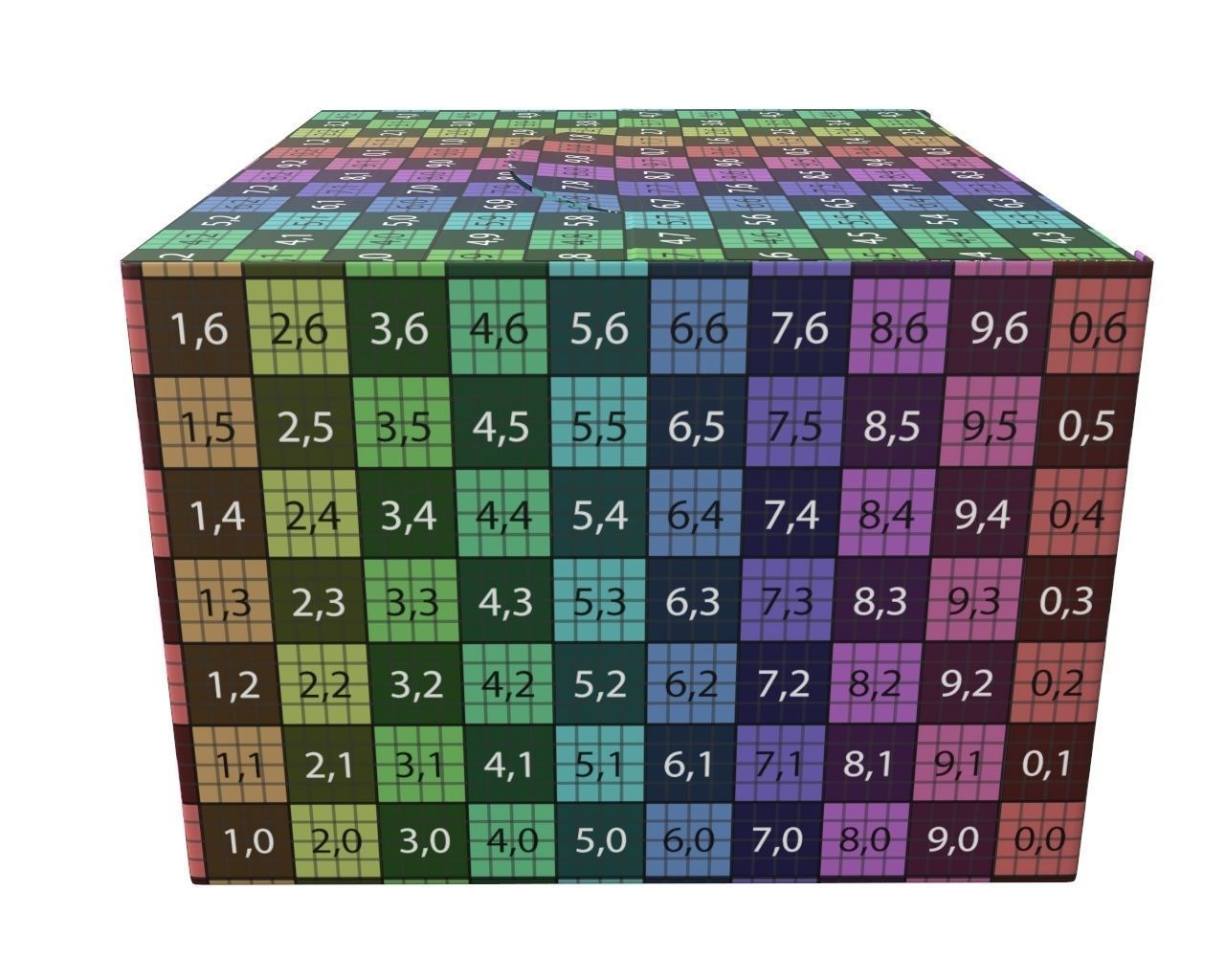 Package blank white closed large mock up 3D model_11