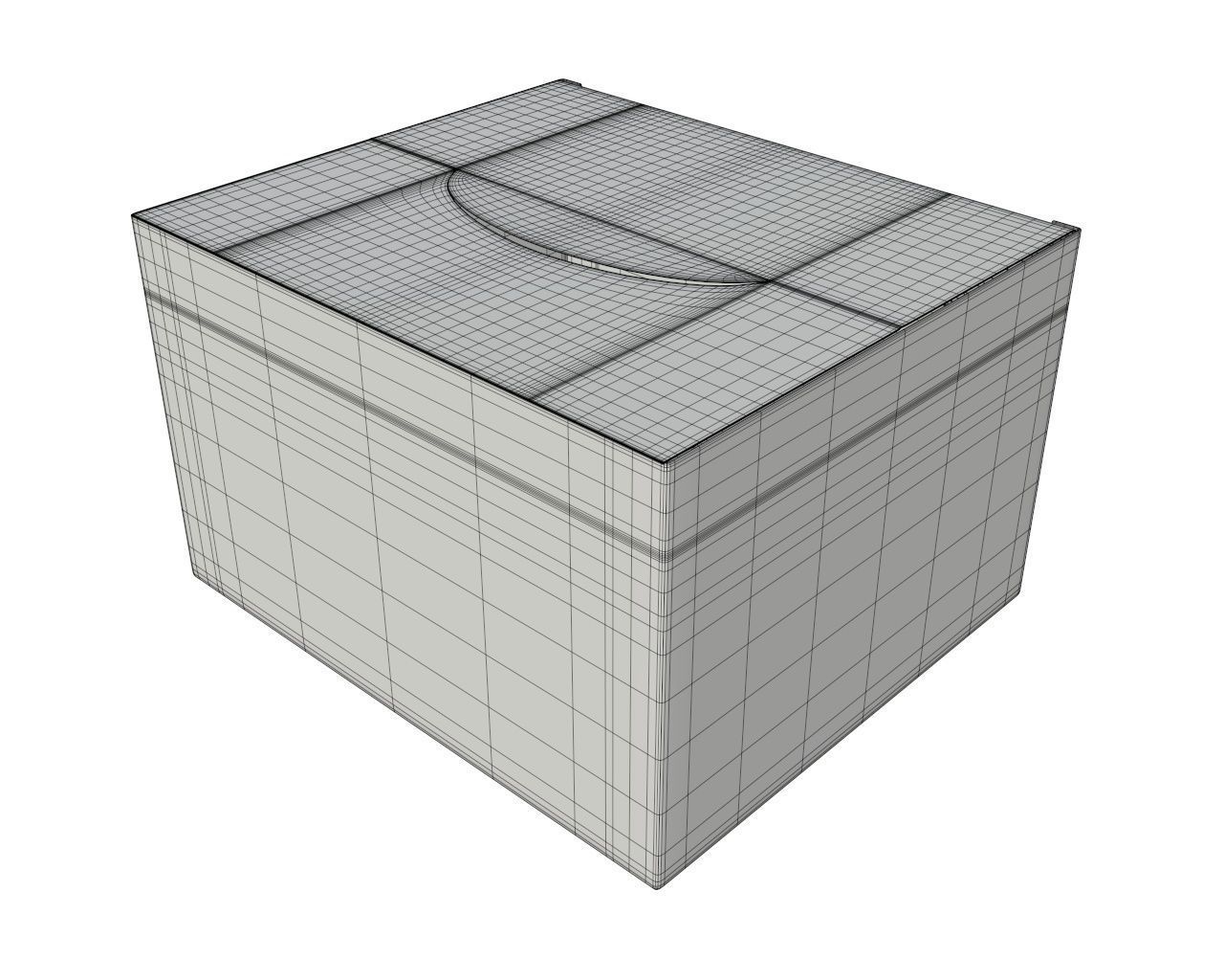 Package blank white closed large mock up 3D model_5