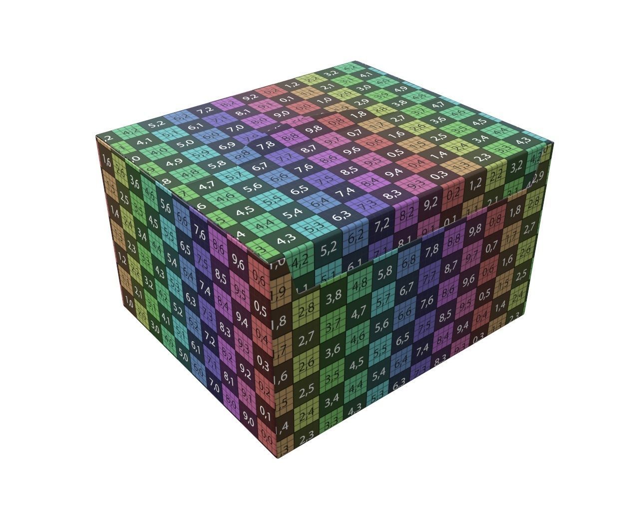 Package blank white closed large mock up 3D model_8