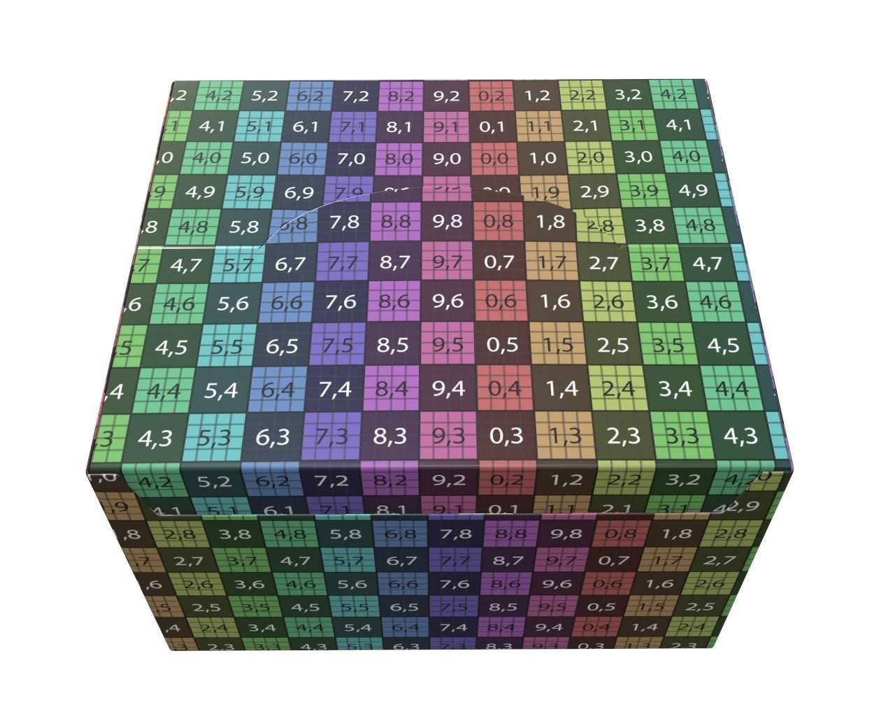 Package blank white closed large mock up 3D model_10