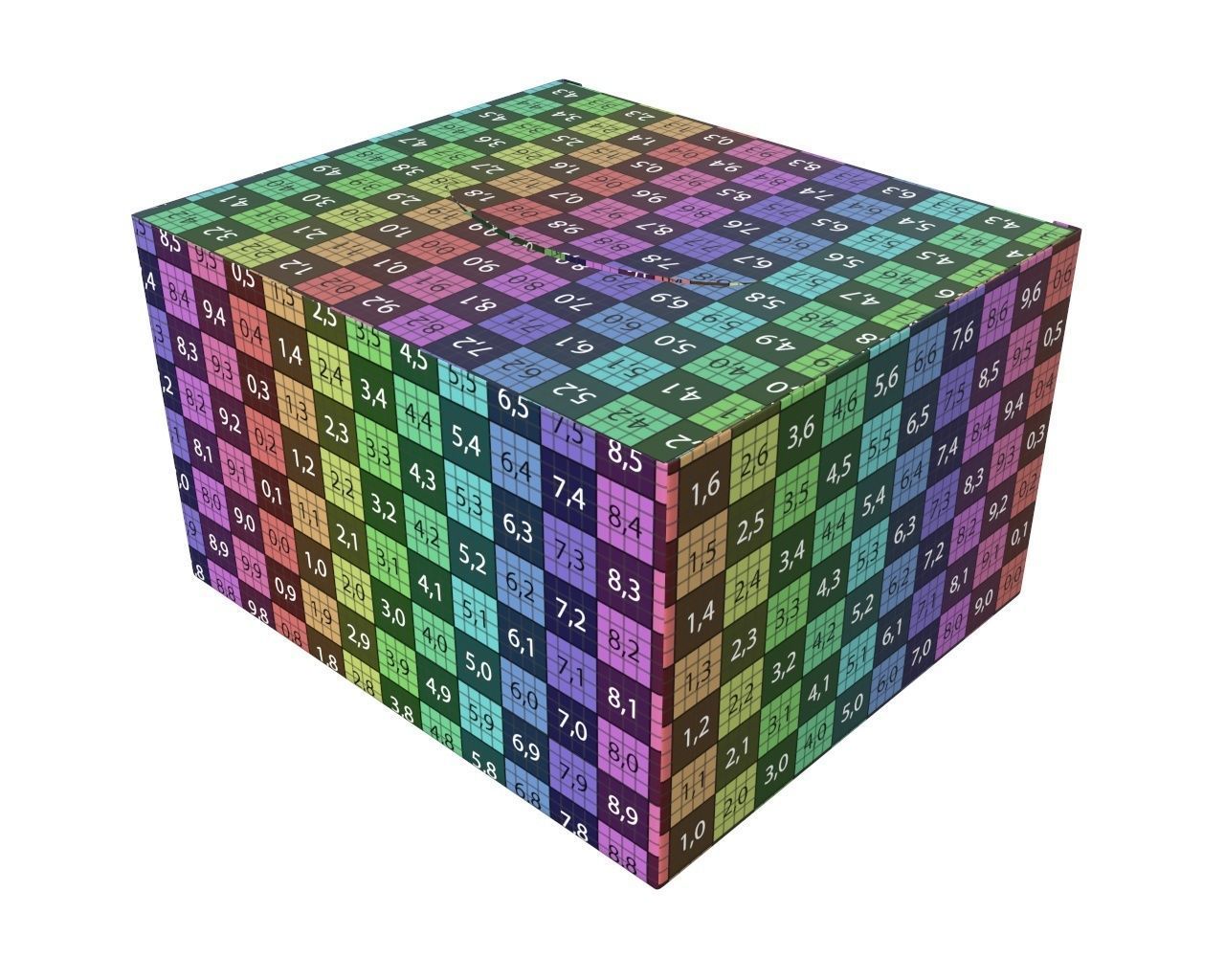 Package blank white closed large mock up 3D model_9