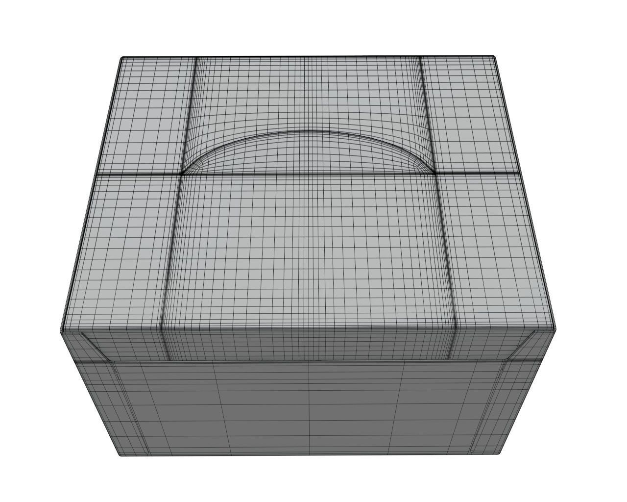 Package blank white closed large mock up 3D model_6