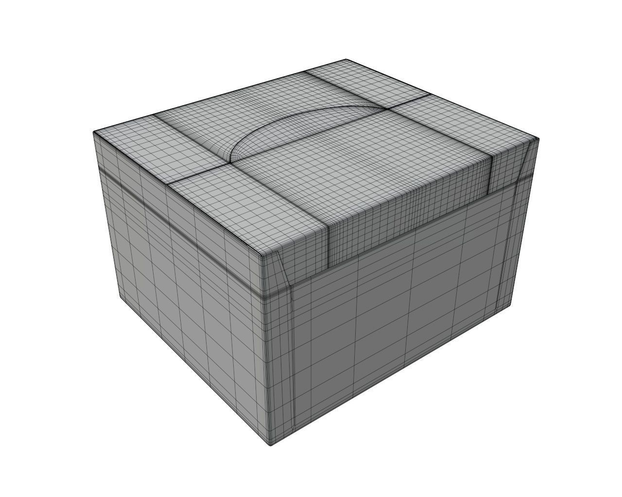 Package blank white closed large mock up 3D model_4