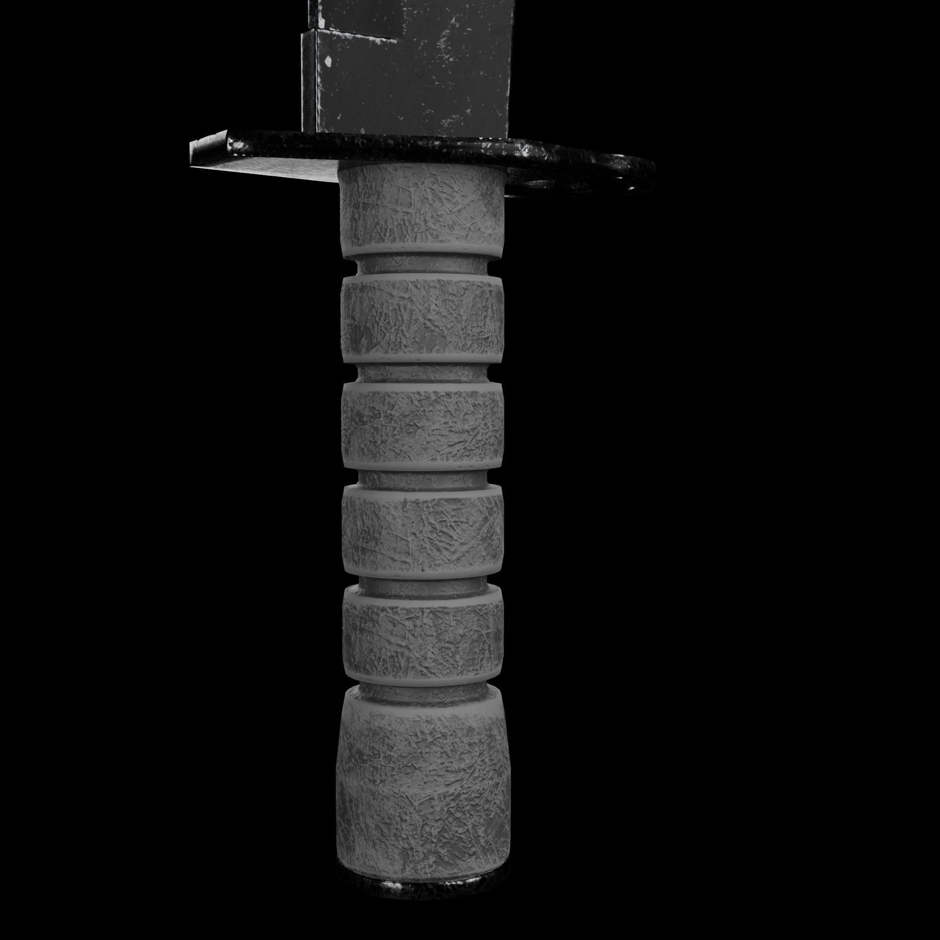 Lowpoly Combat Knives Two Pack Low-poly 3D model_3