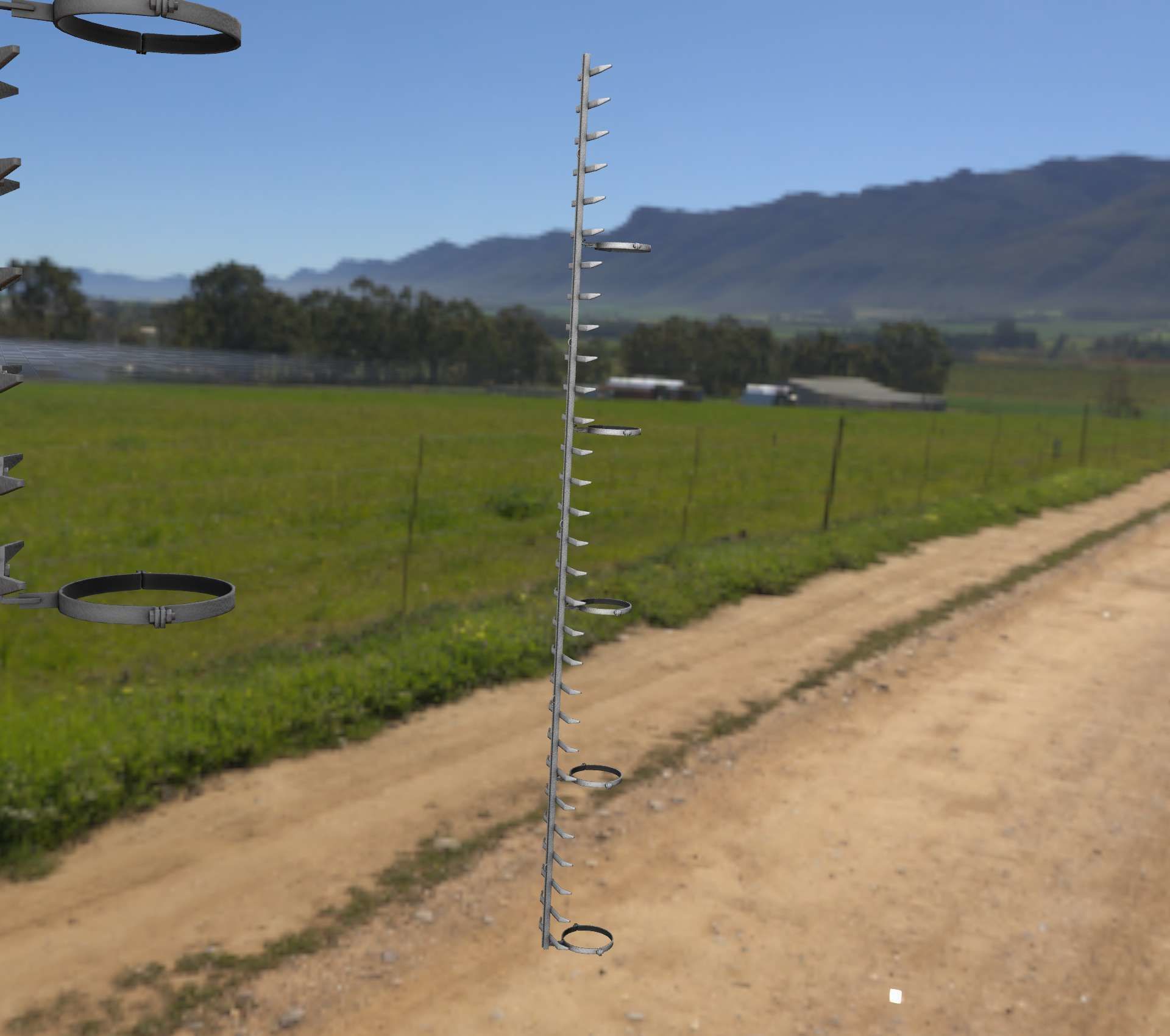 Iron Ladder for Metal Poles - Object 127 Low-poly 3D model_18