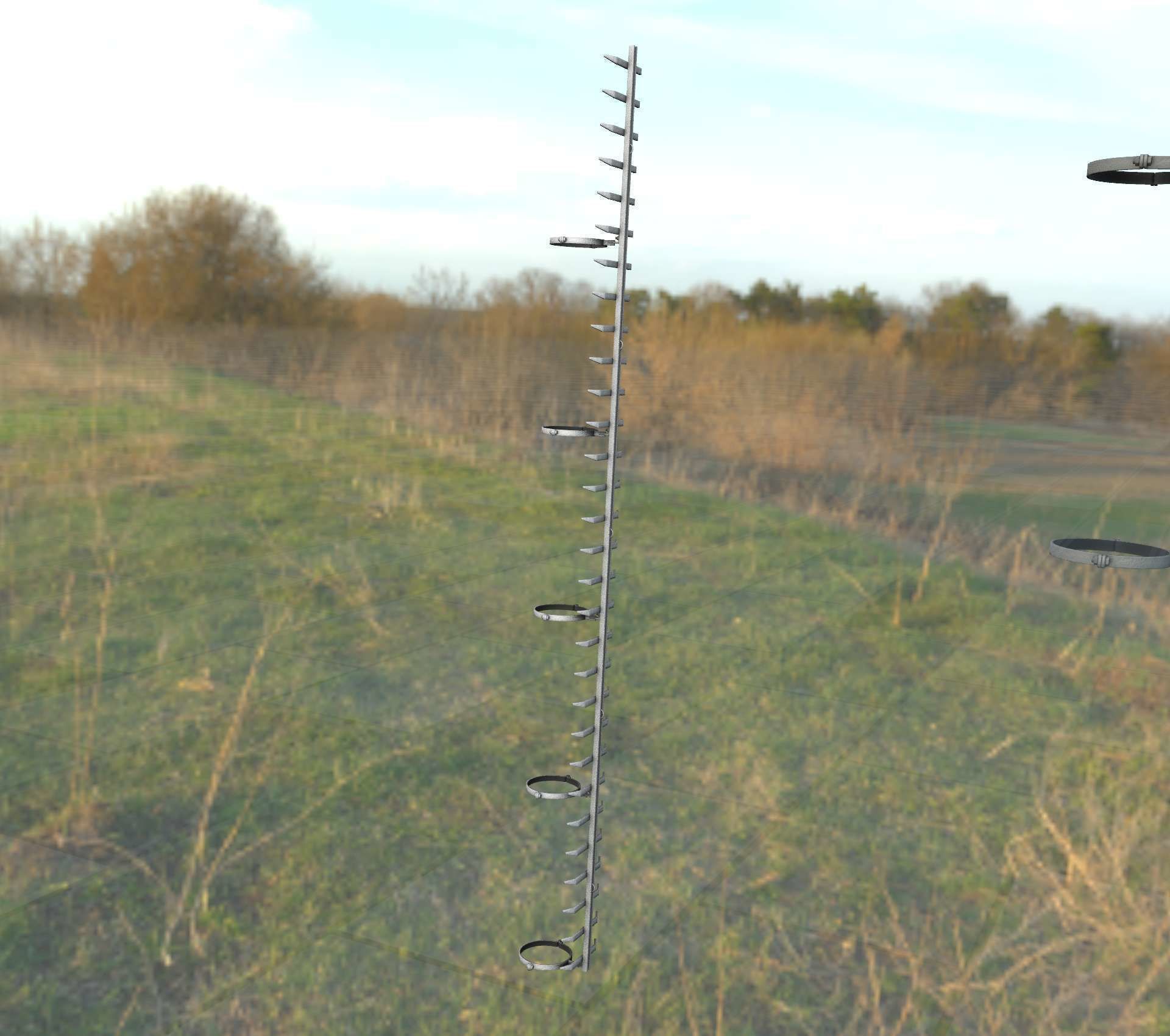 Iron Ladder for Metal Poles - Object 127 Low-poly 3D model_10