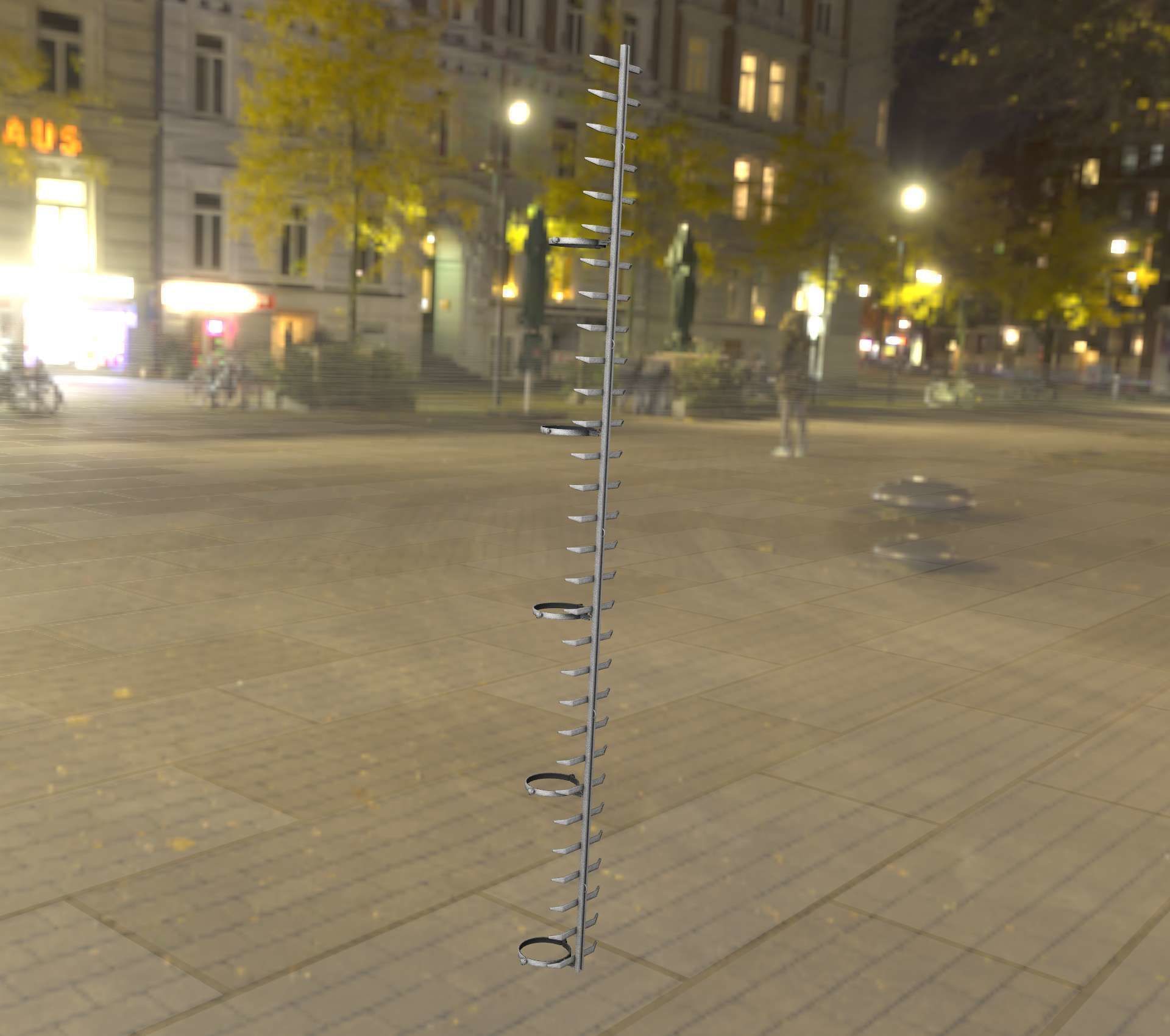 Iron Ladder for Metal Poles - Object 127 Low-poly 3D model_11