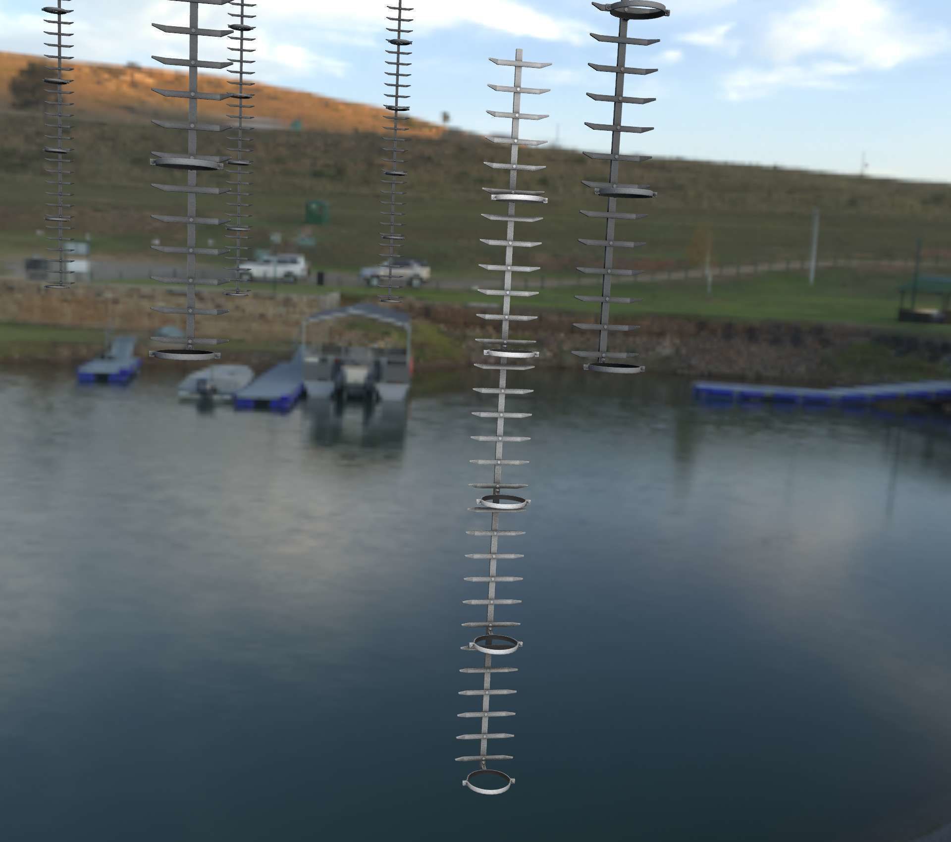 Iron Ladder for Metal Poles - Object 127 Low-poly 3D model_23