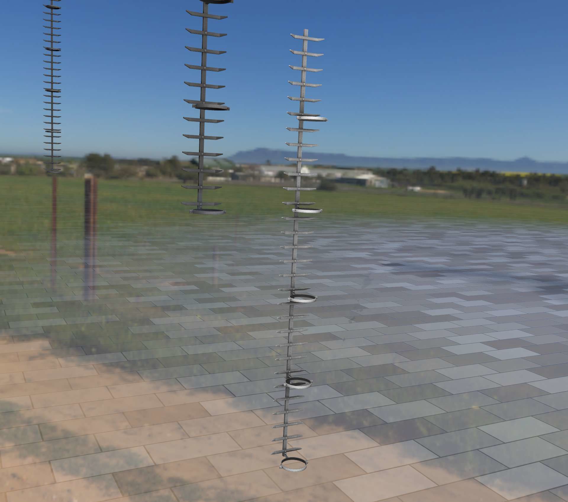 Iron Ladder for Metal Poles - Object 127 Low-poly 3D model_40