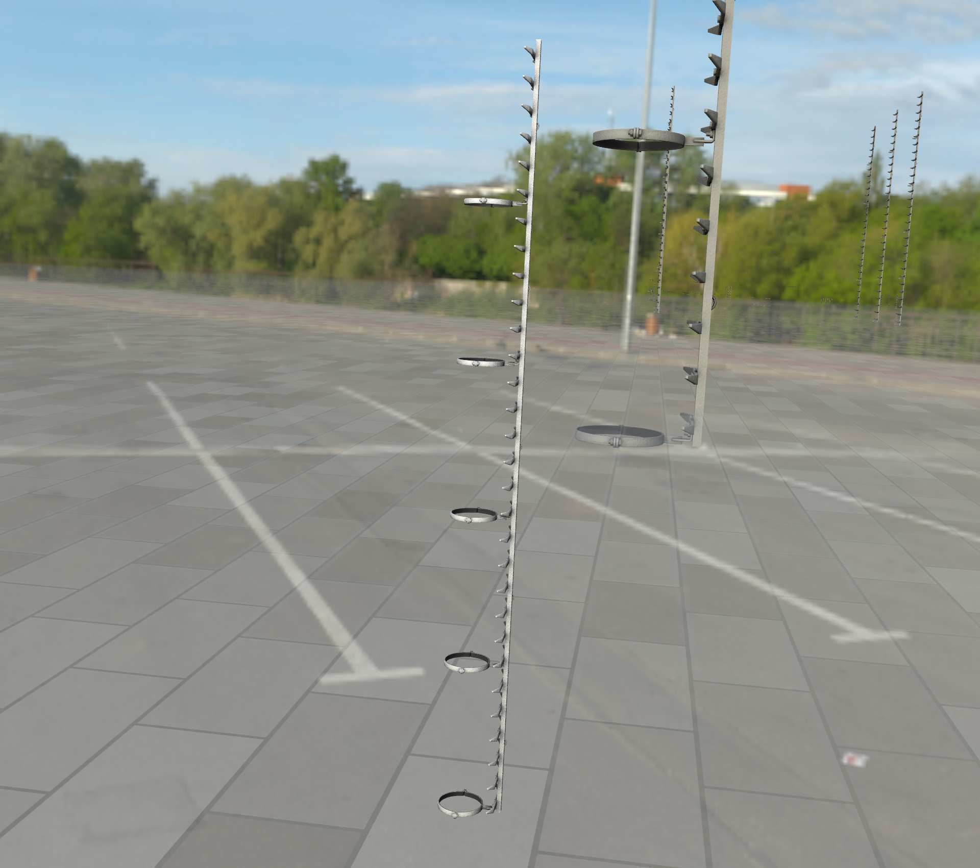 Iron Ladder for Metal Poles - Object 127 Low-poly 3D model_28