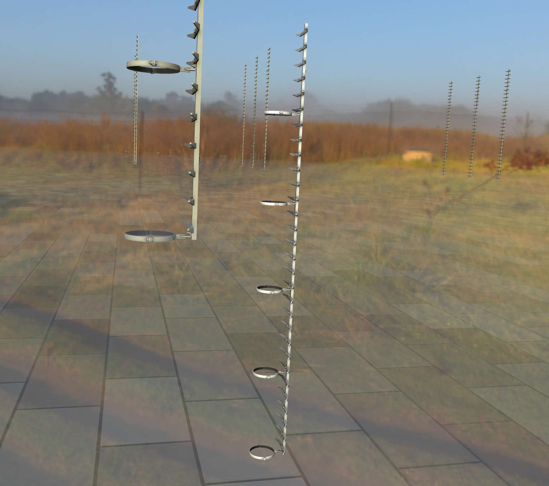 Iron Ladder for Metal Poles - Object 127 Low-poly 3D model_27