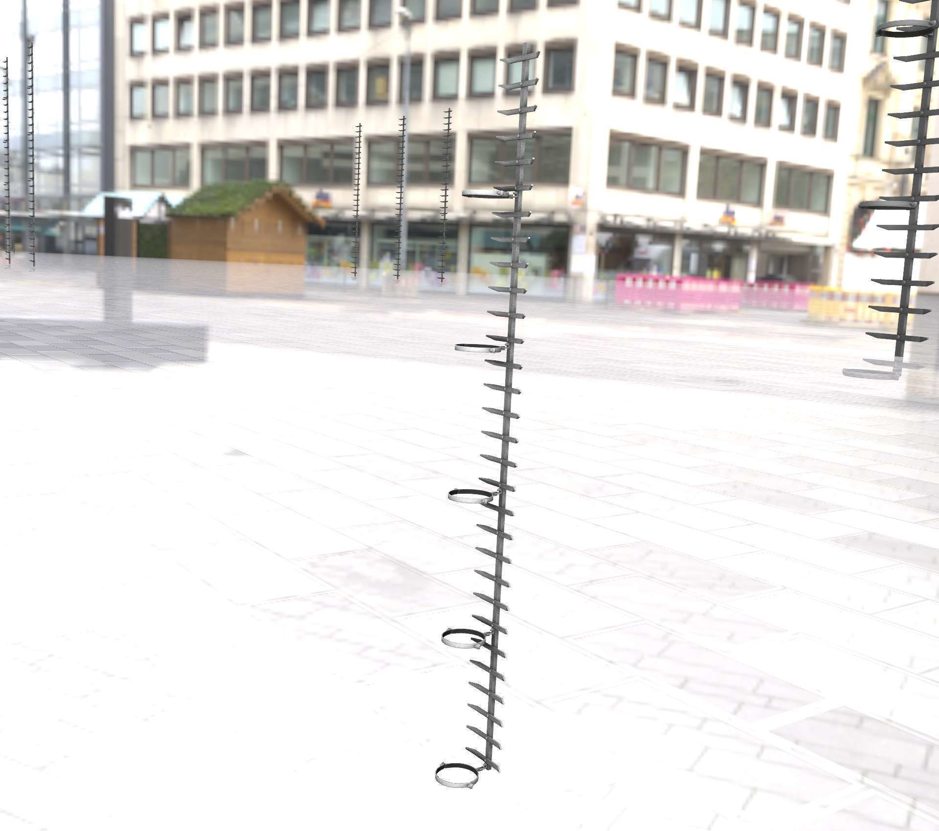 Iron Ladder for Metal Poles - Object 127 Low-poly 3D model_26