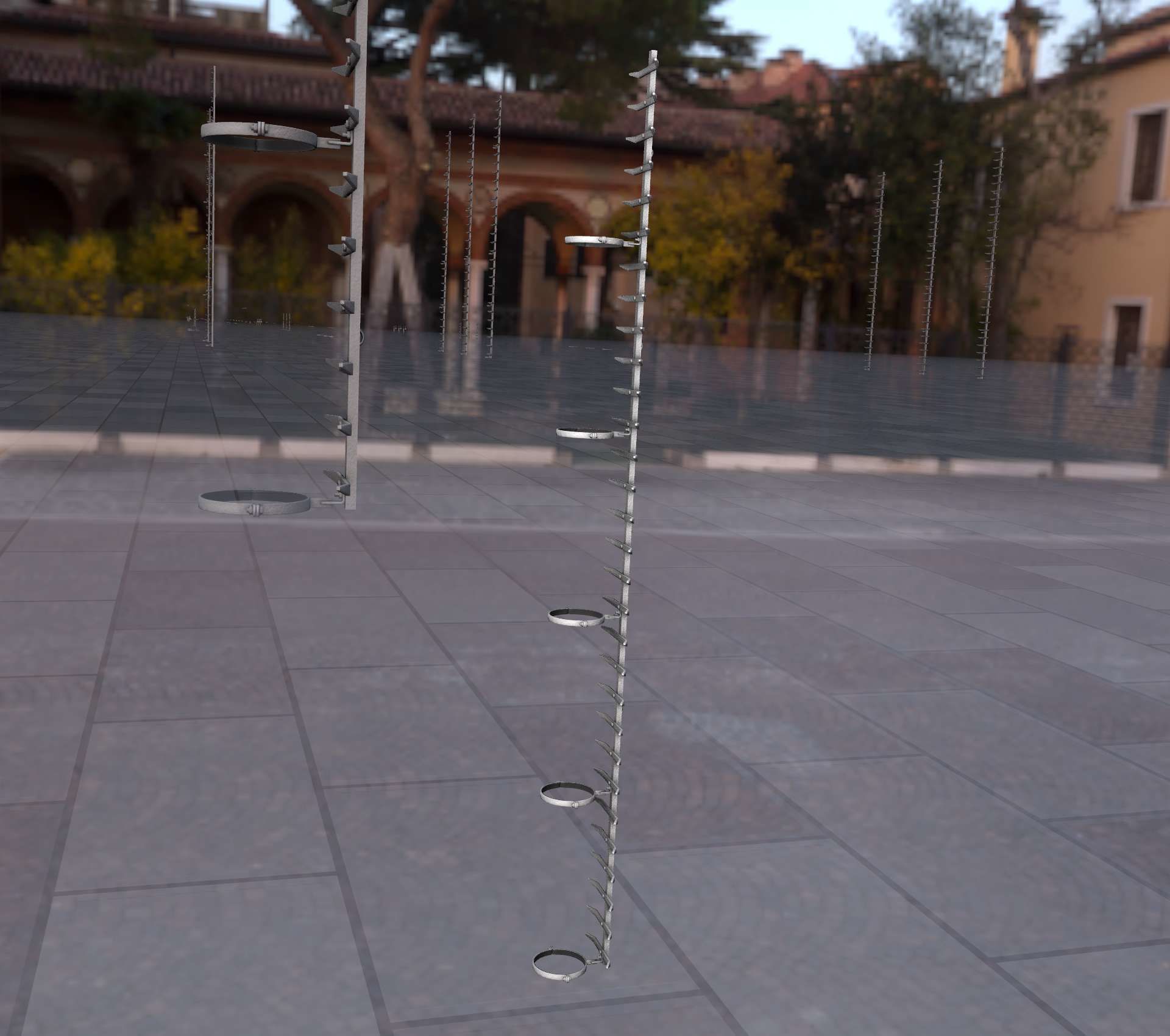 Iron Ladder for Metal Poles - Object 127 Low-poly 3D model_5